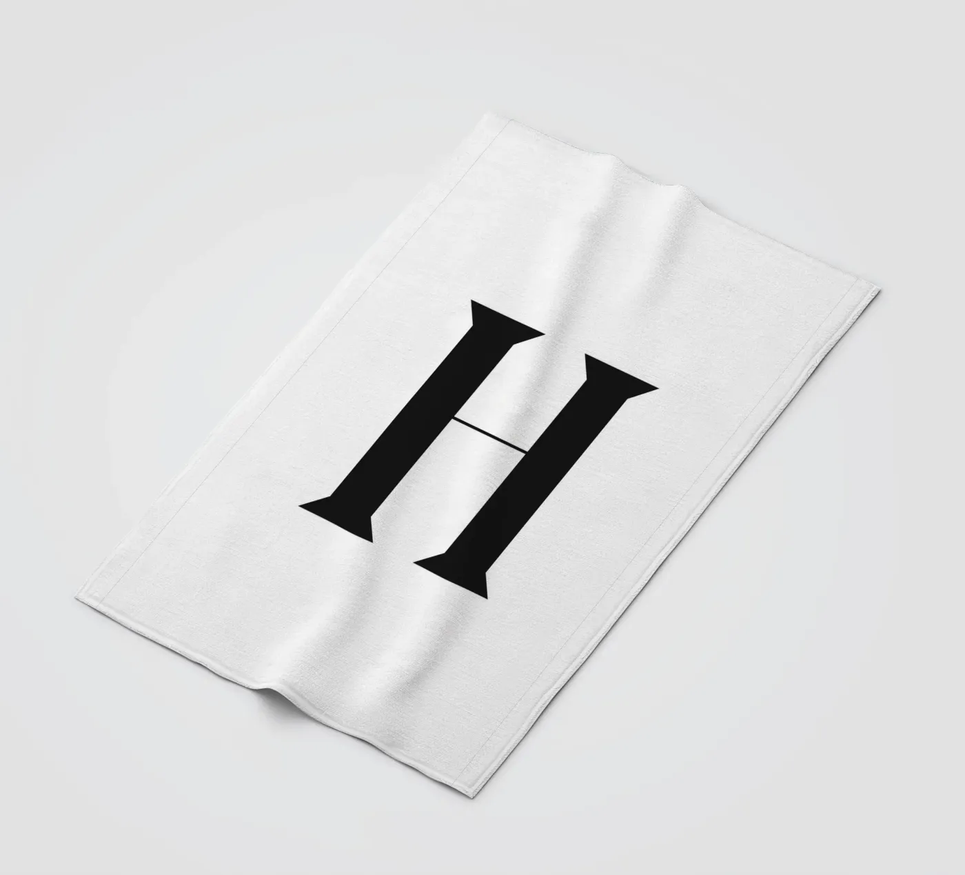 H fleece blanket by n.4