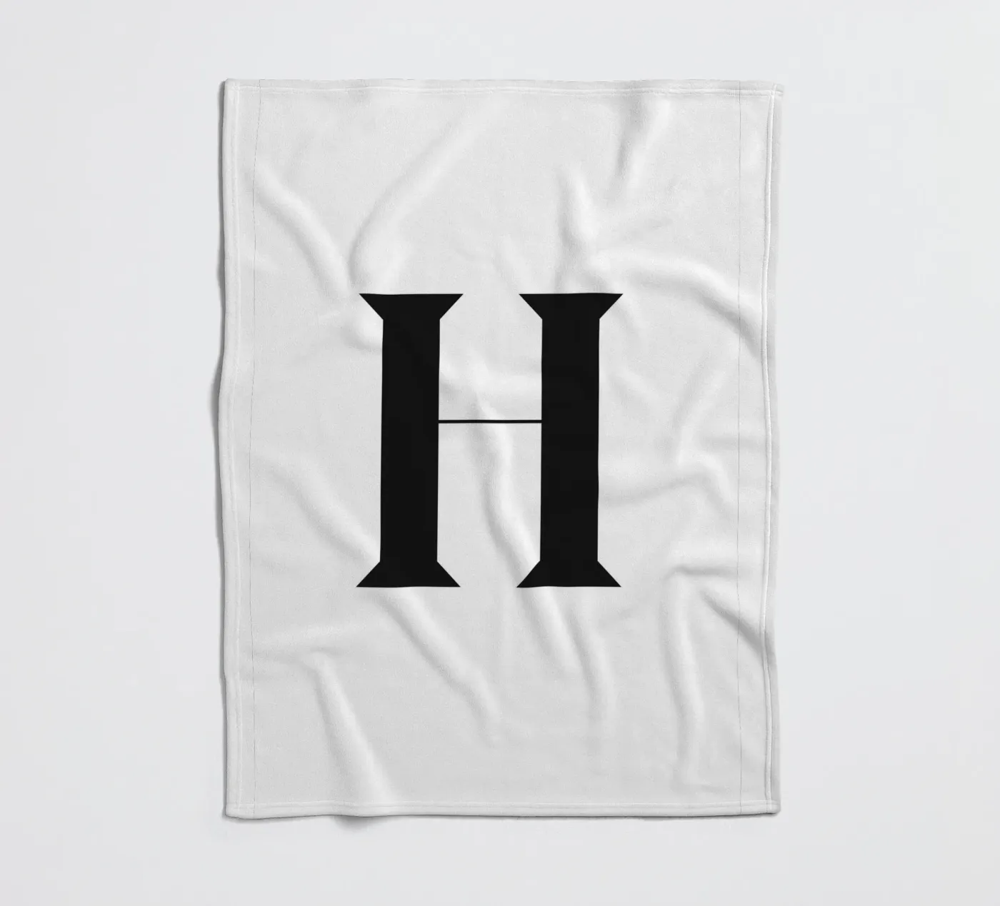 H fleece blanket by n.4