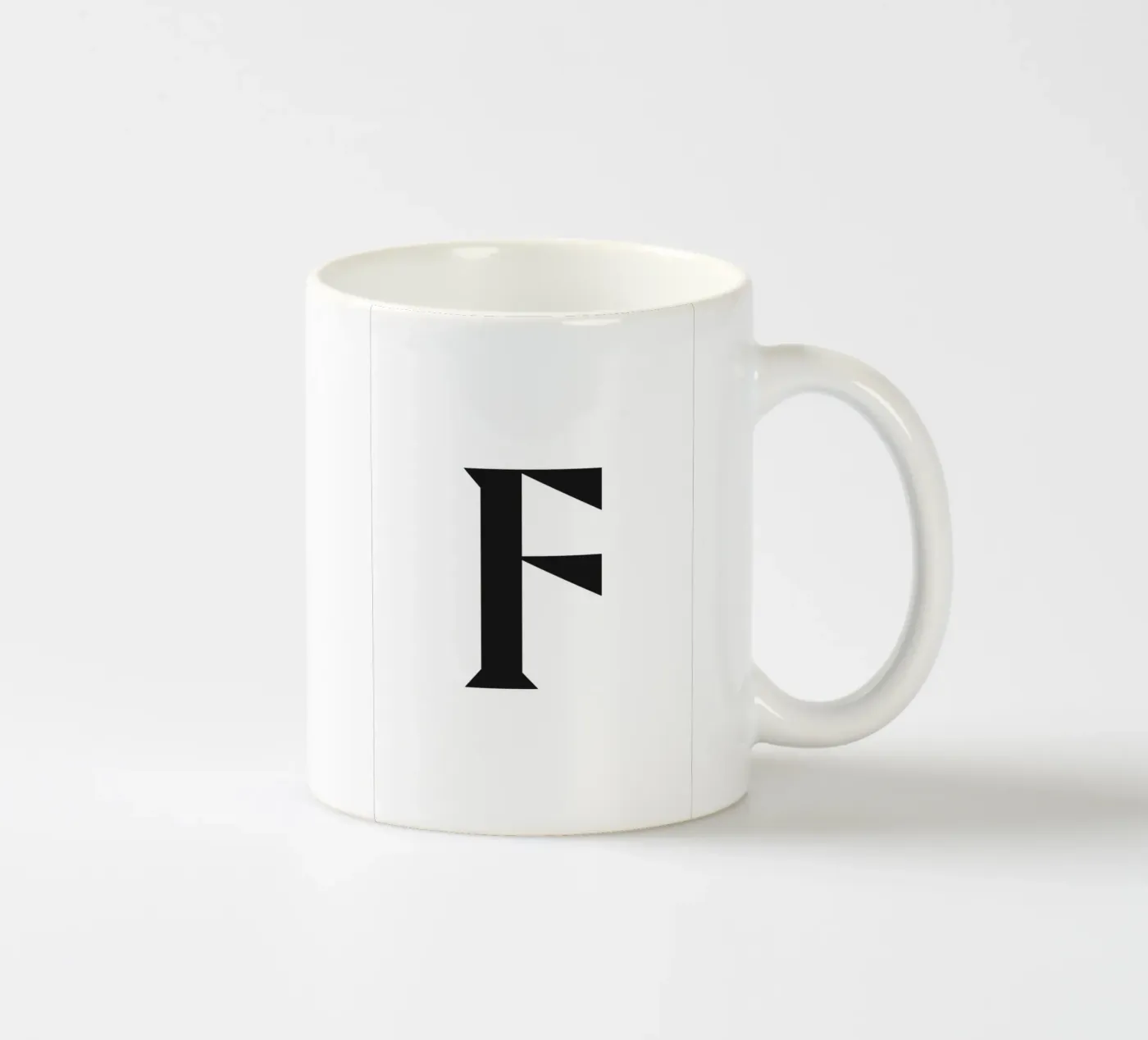 F ceramic mug by n.4