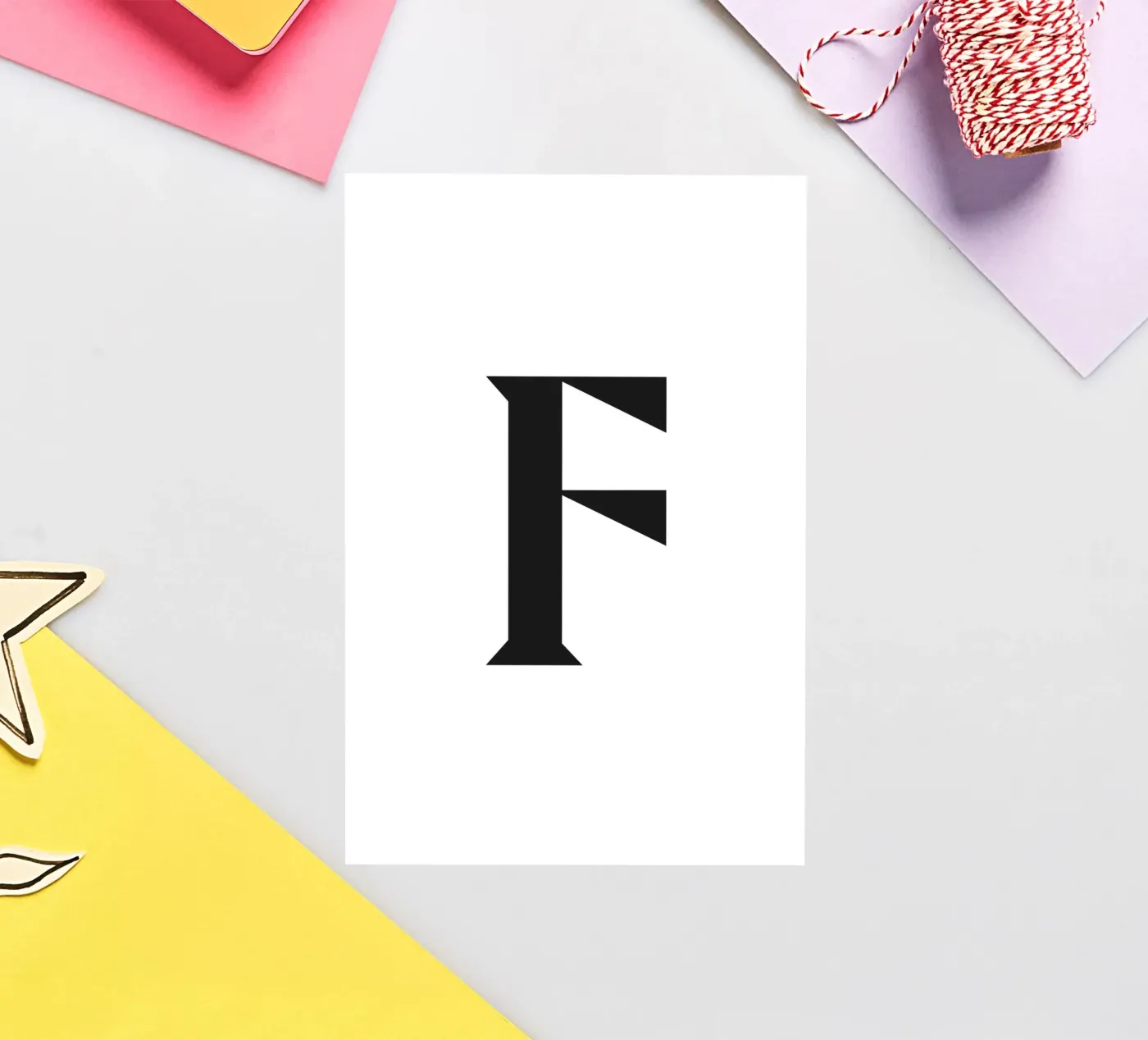 F sticker by n.4