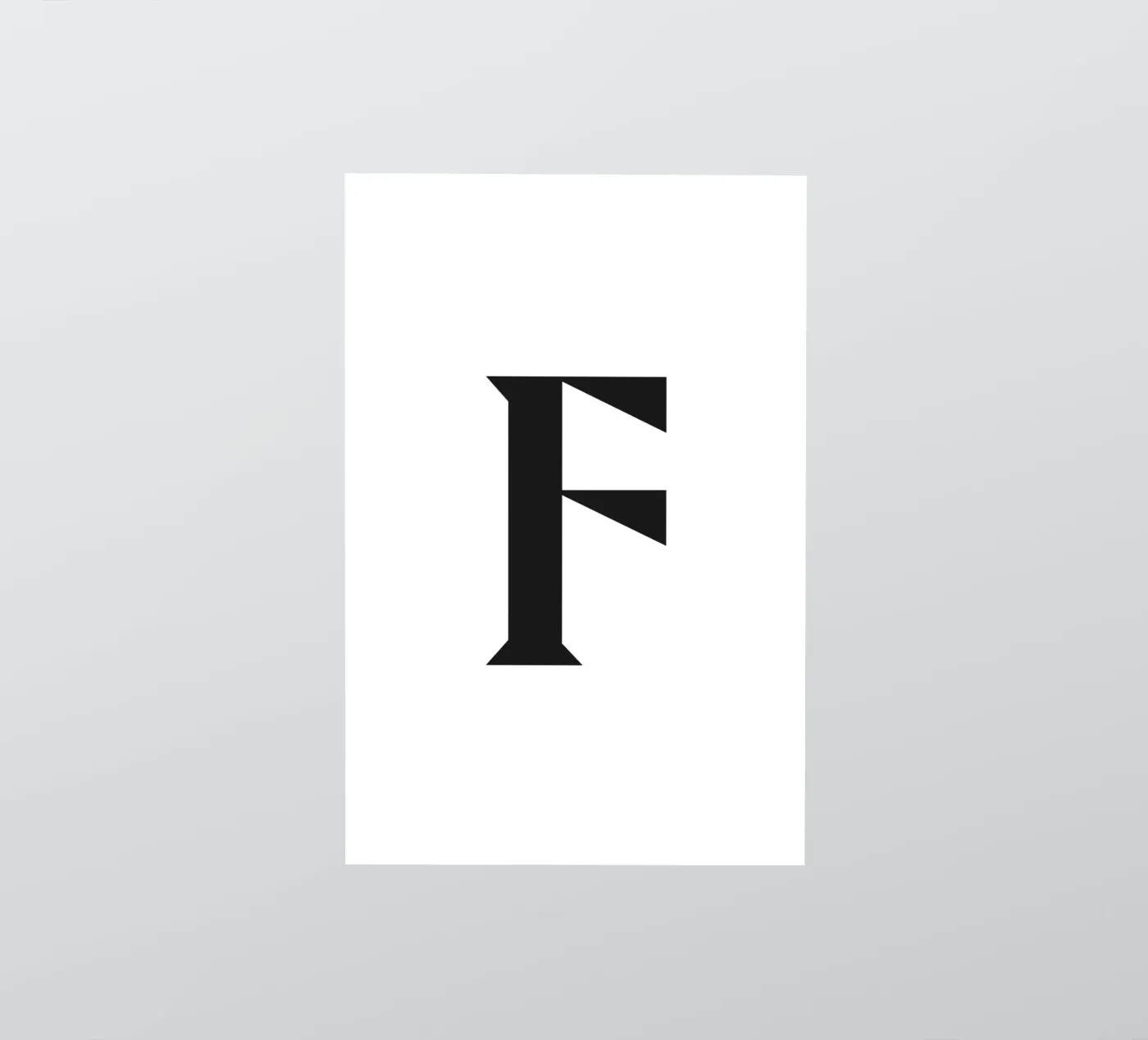 F sticker by n.4