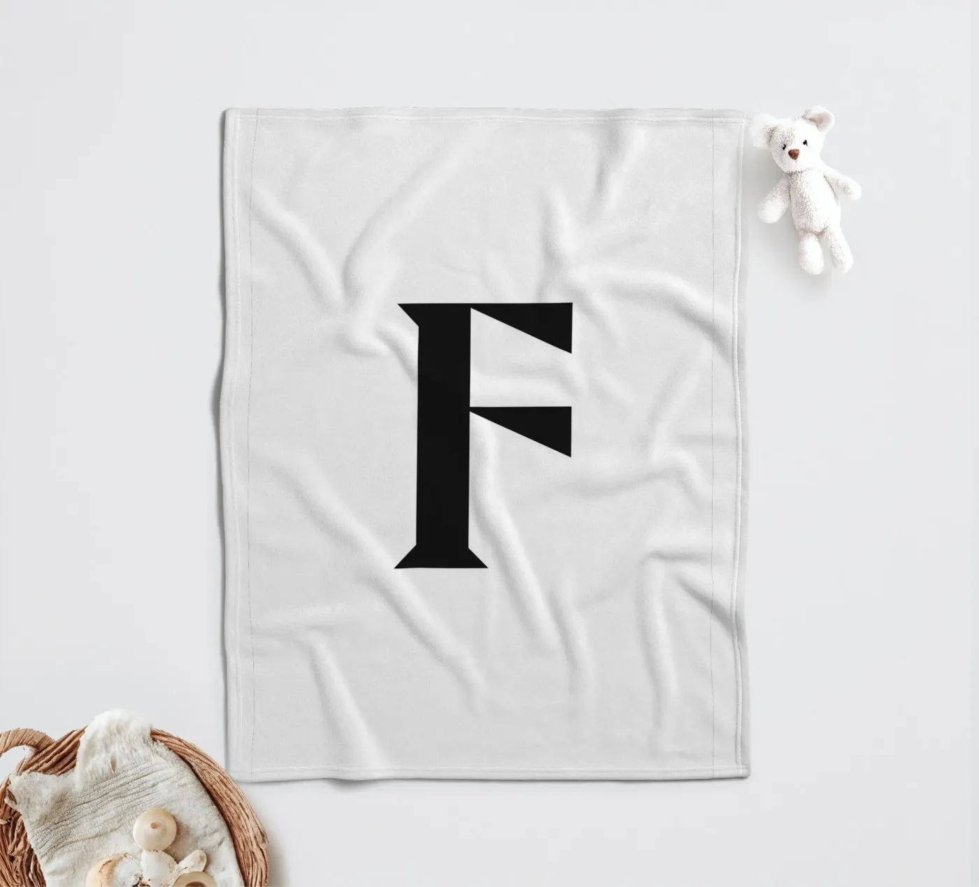 F fleece blanket by n.4