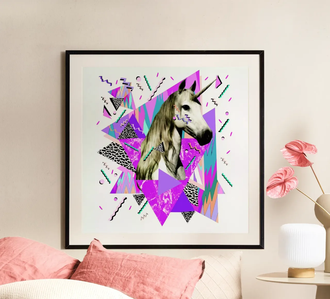 Acid Wavves poster con telaio in alluminio da Kris Tate