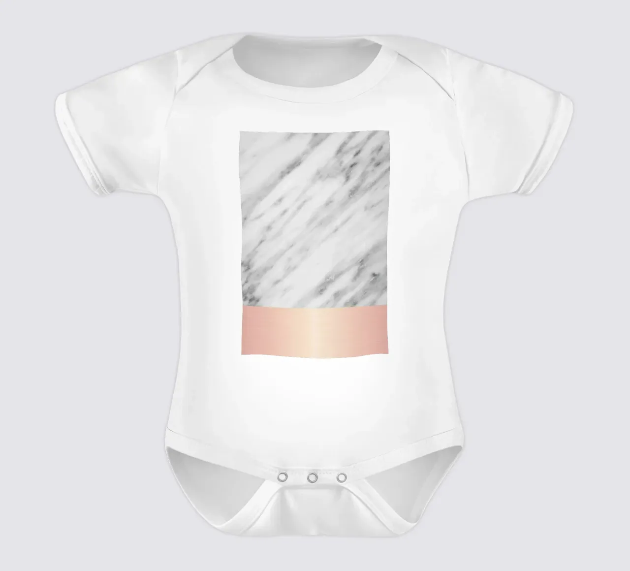 Carrara Marble Pink Edition body neonato maniche corte da cafelab