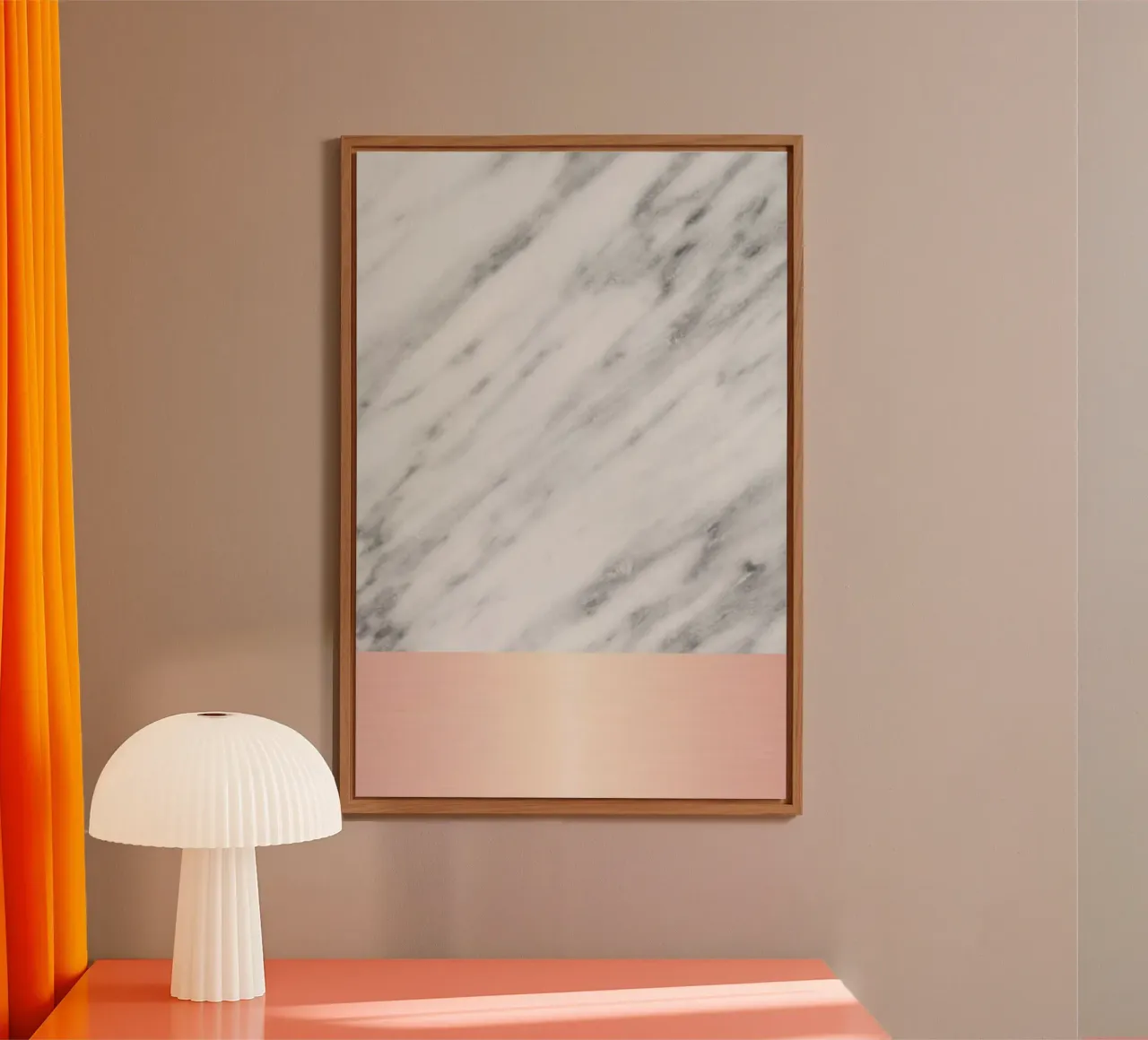 Carrara Marble Pink Edition alluminio dibond da cafelab