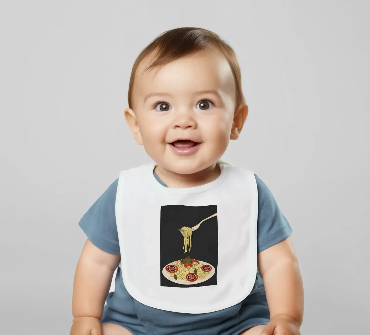 Spaghetti 1 baby bib by Flow Line 2