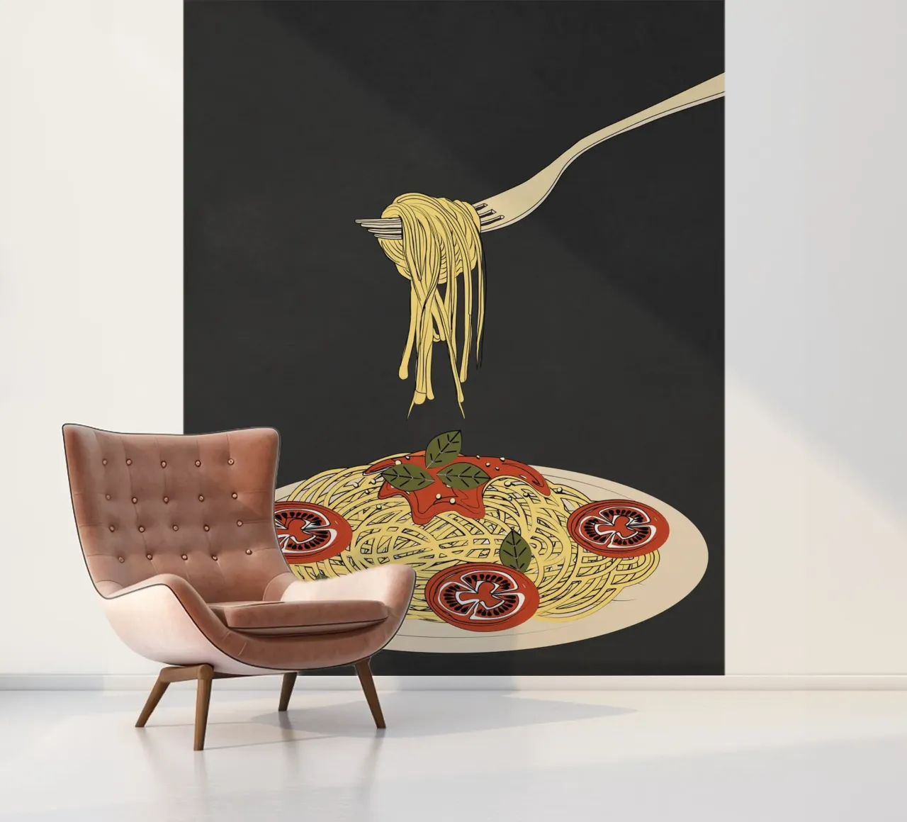 Spaghetti 1 fotobehang van Flow Line 2