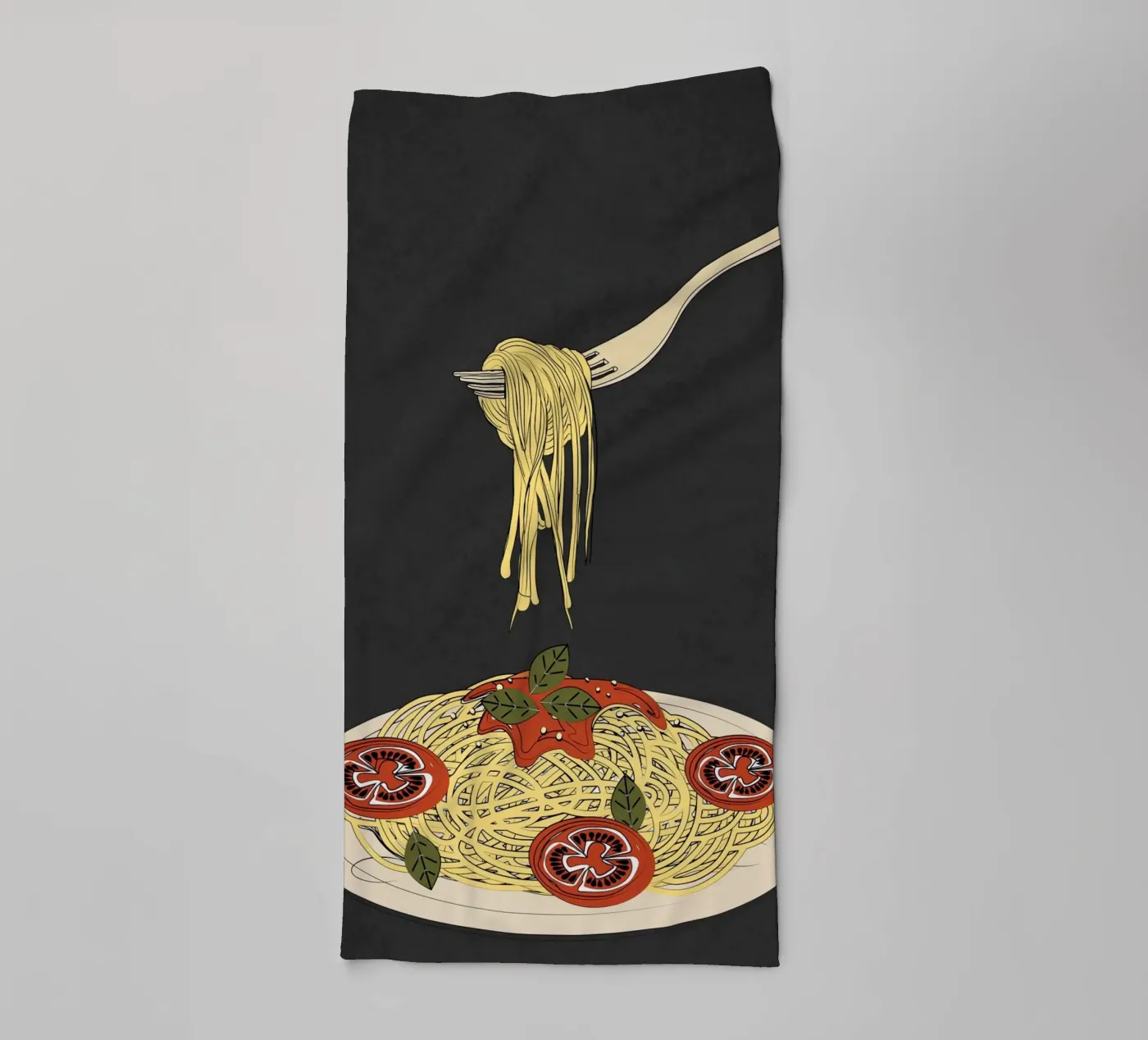 Spaghetti 1 badhanddoek van Flow Line 2