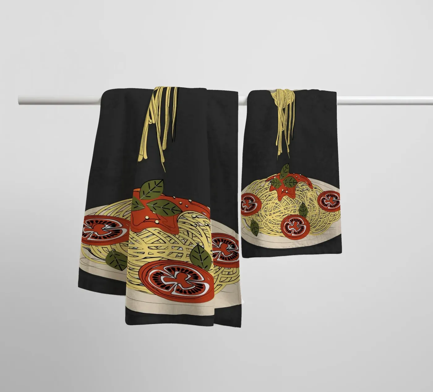 Spaghetti 1 badhanddoek van Flow Line 2