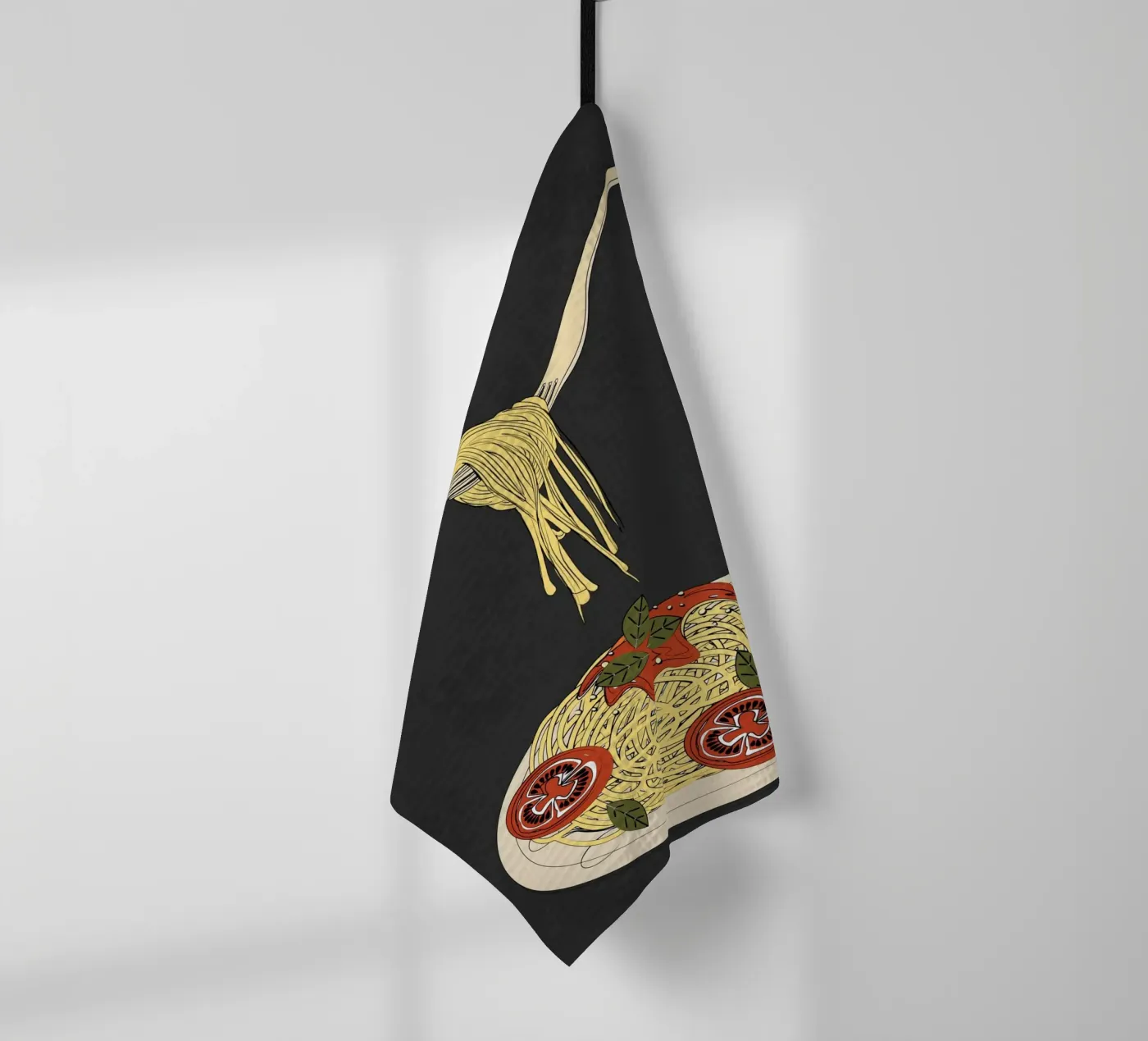 Spaghetti 1 Geschirrtuch von Flow Line 2