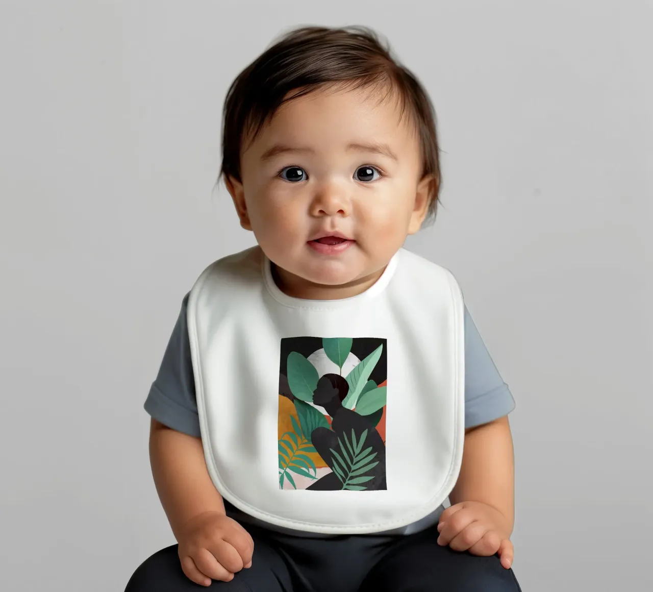 Ragazza tropicale 11 bavaglino da ThingDesign