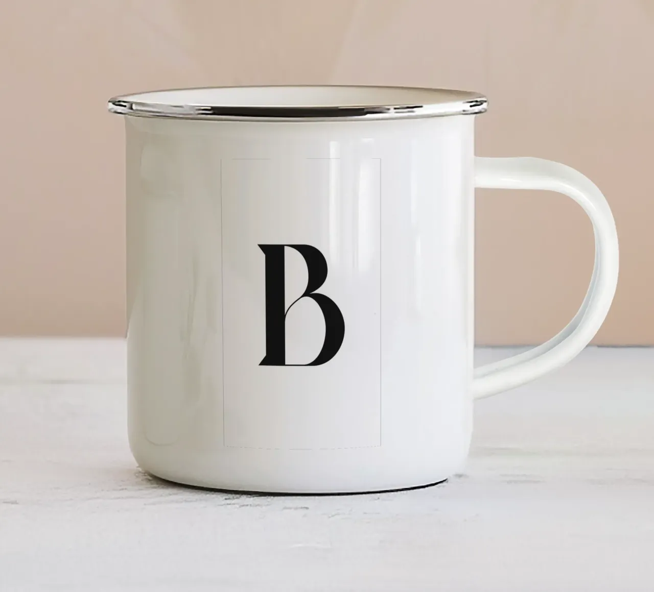 B tazza in smalto da n.4