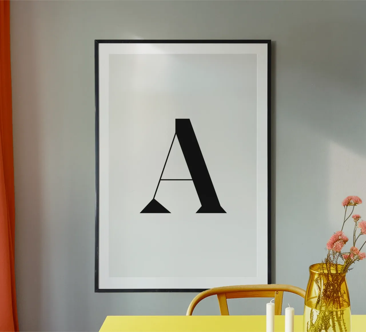 A poster con telaio in legno da n.4
