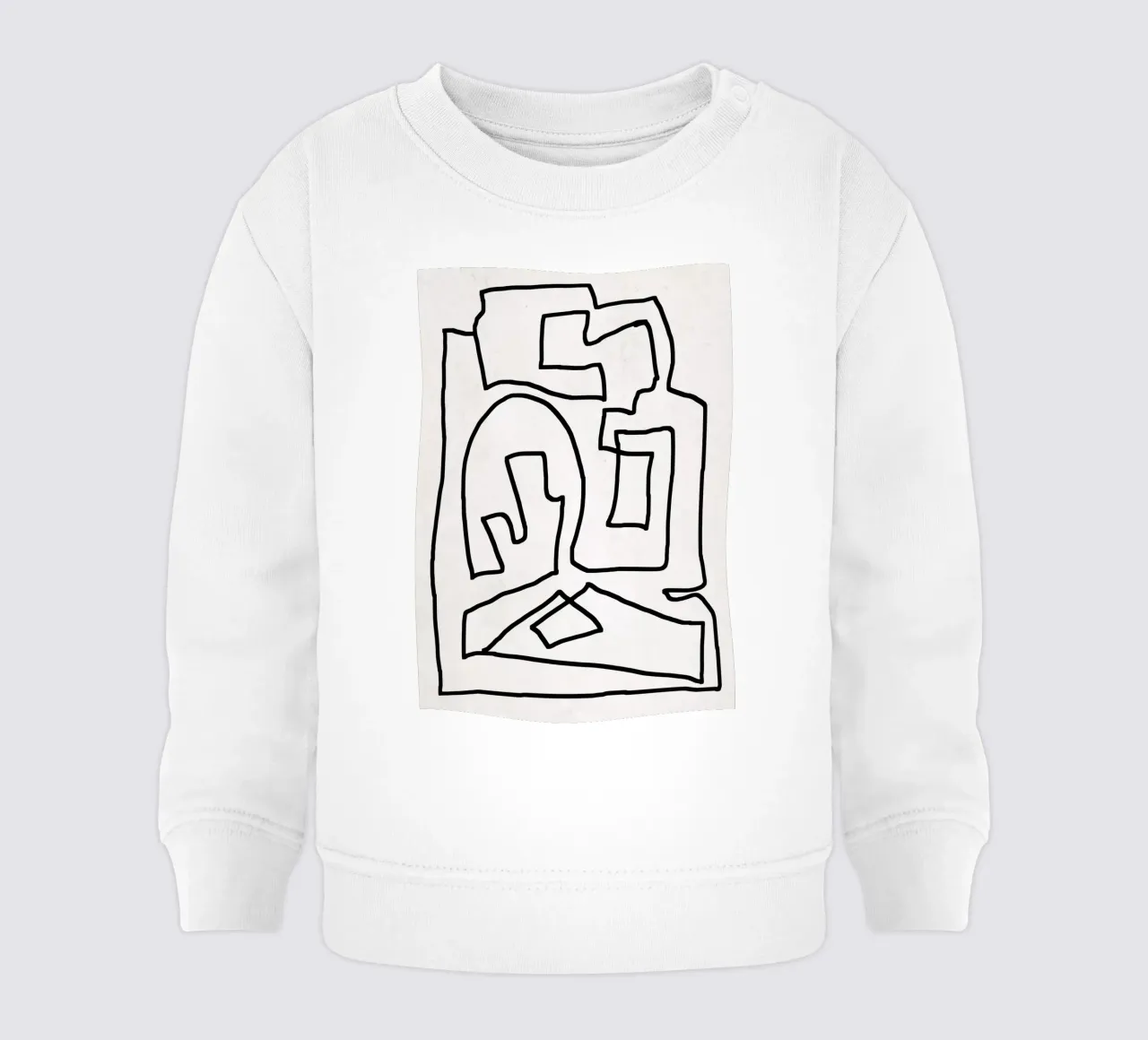 Line art astratta felpa neonato da ThingDesign