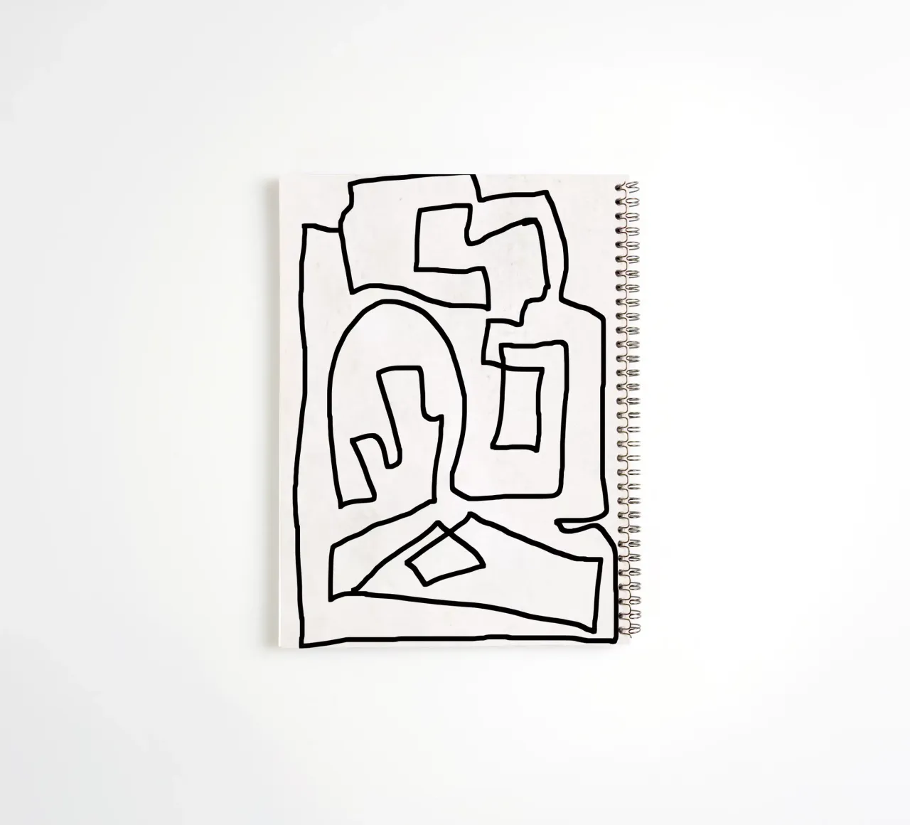 Abstract line art spiral notebook by ThingDesign
