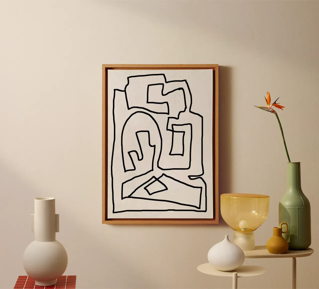 Abstract line art canvas by ThingDesign
