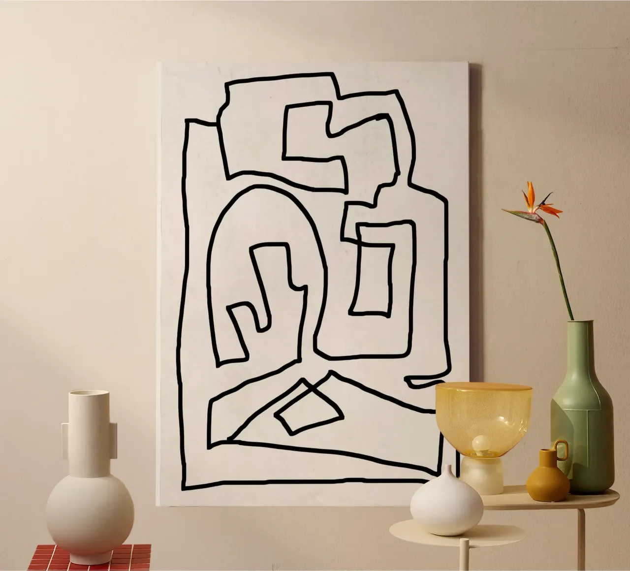 Abstract line art canvas by ThingDesign