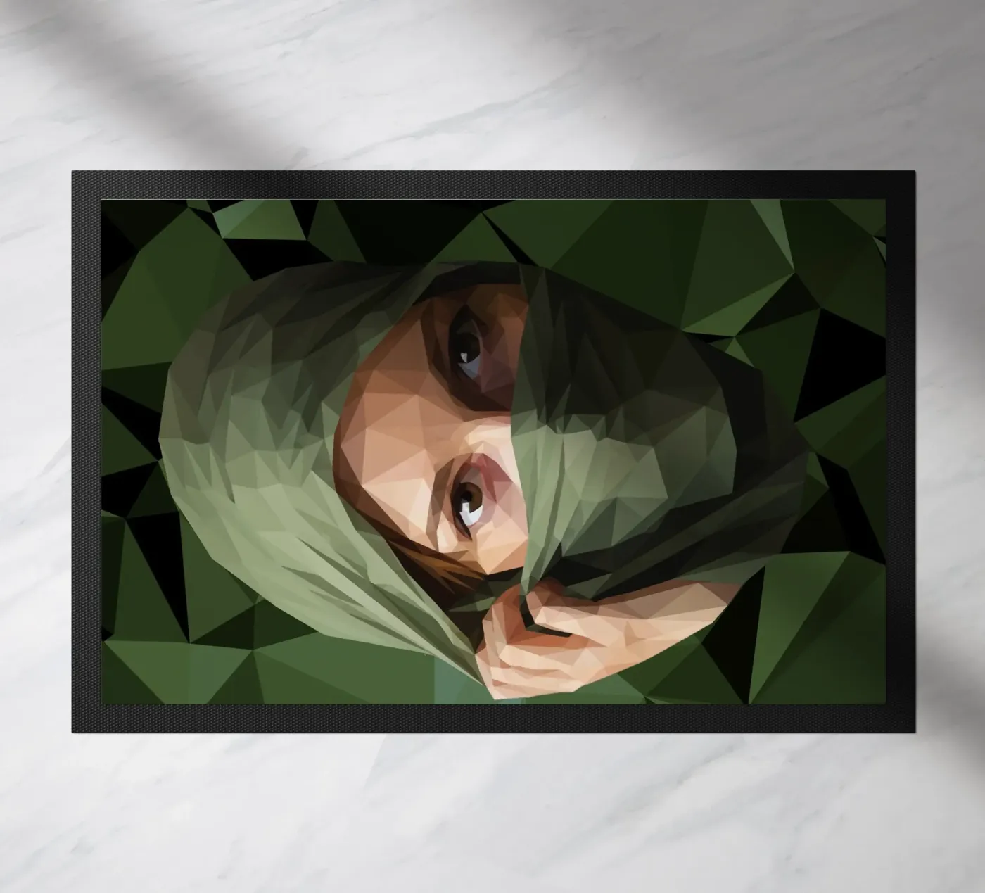 Veiled Resolve doormat by Self-expression