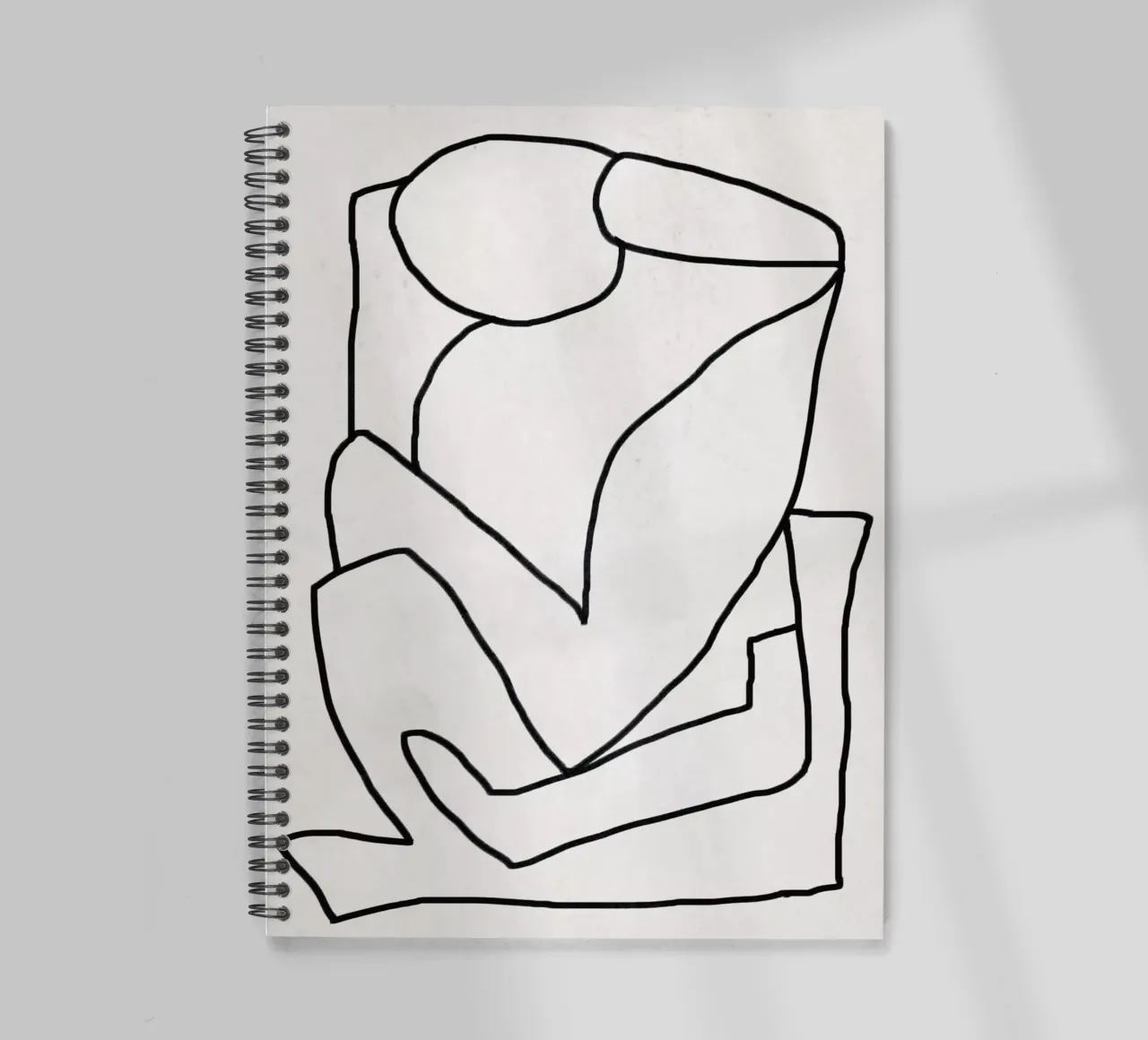 Abstract line art 2 spiral notebook by ThingDesign