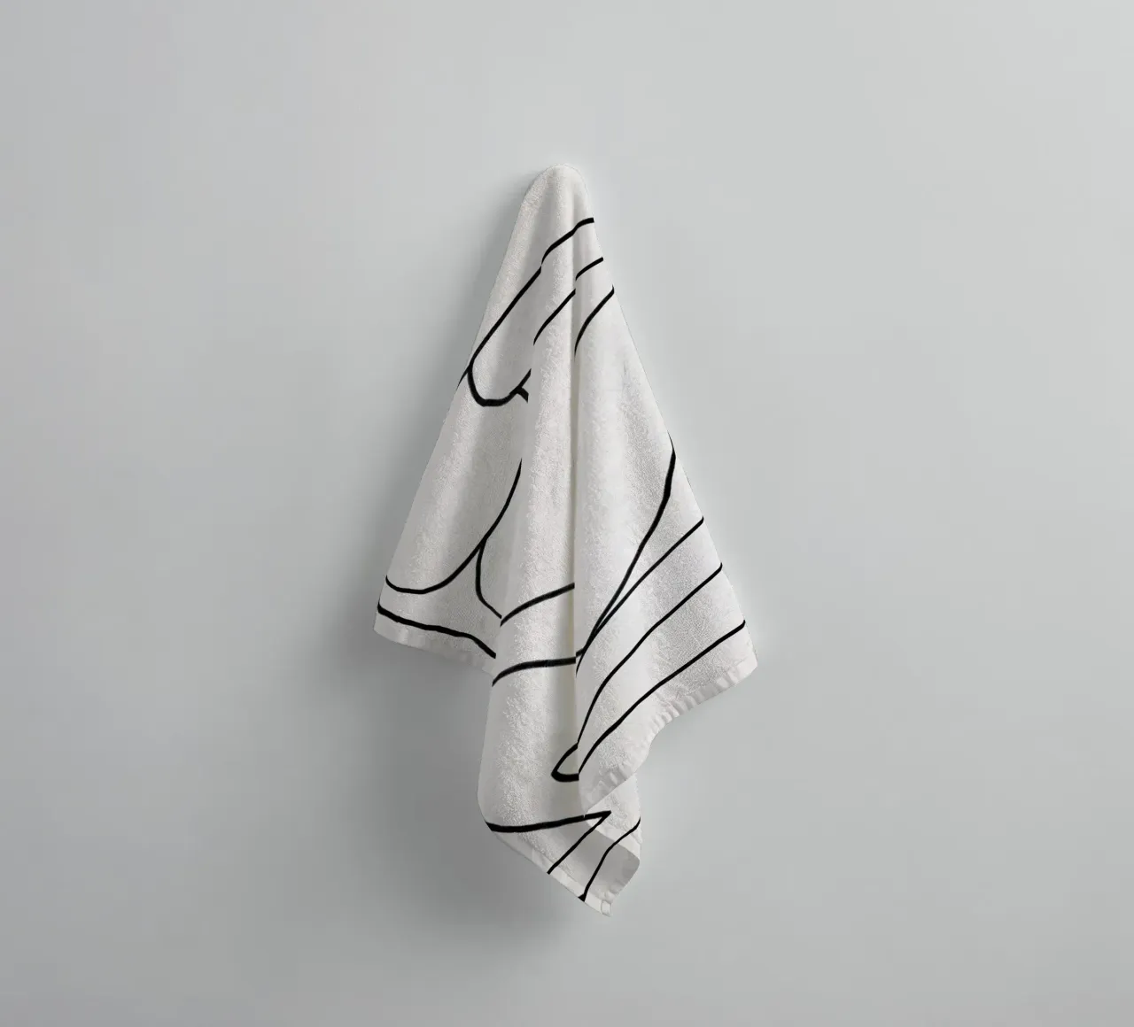 Dessin au trait abstrait 2 serviette de bain de ThingDesign