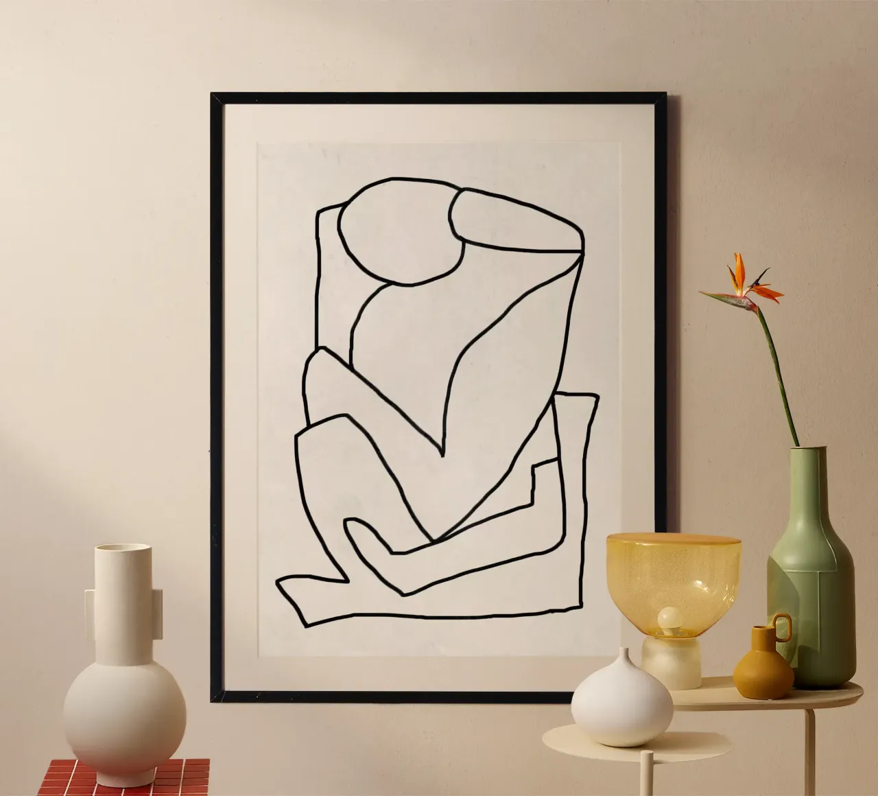 Dessin au trait abstrait 2 poster de ThingDesign