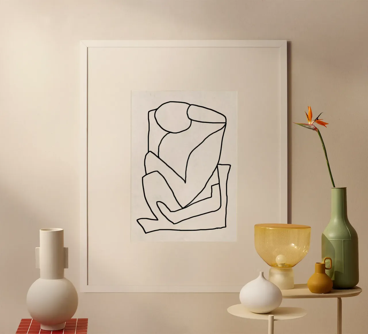 Dessin au trait abstrait 2 poster de ThingDesign