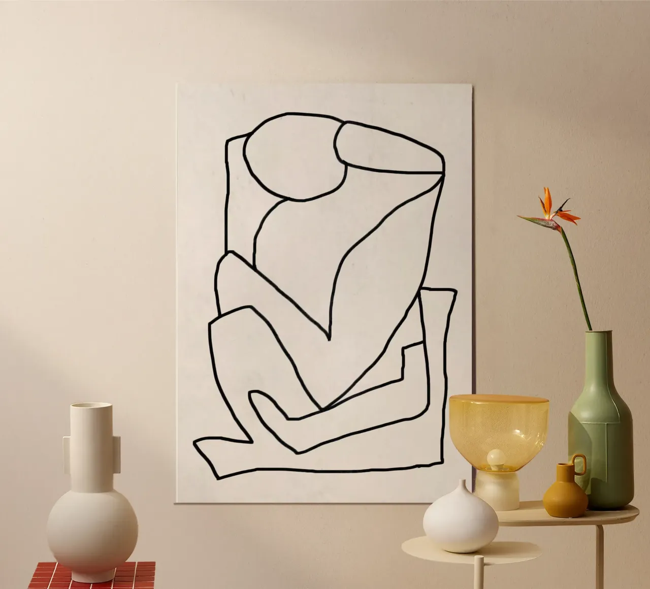 Dessin au trait abstrait 2 poster de ThingDesign