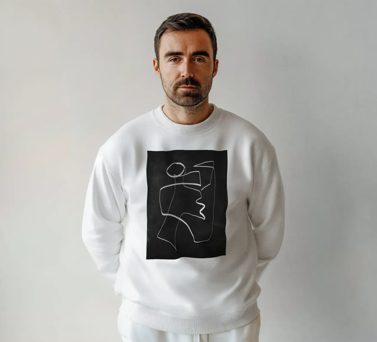 Line art astratta 6/2 felpa da ThingDesign