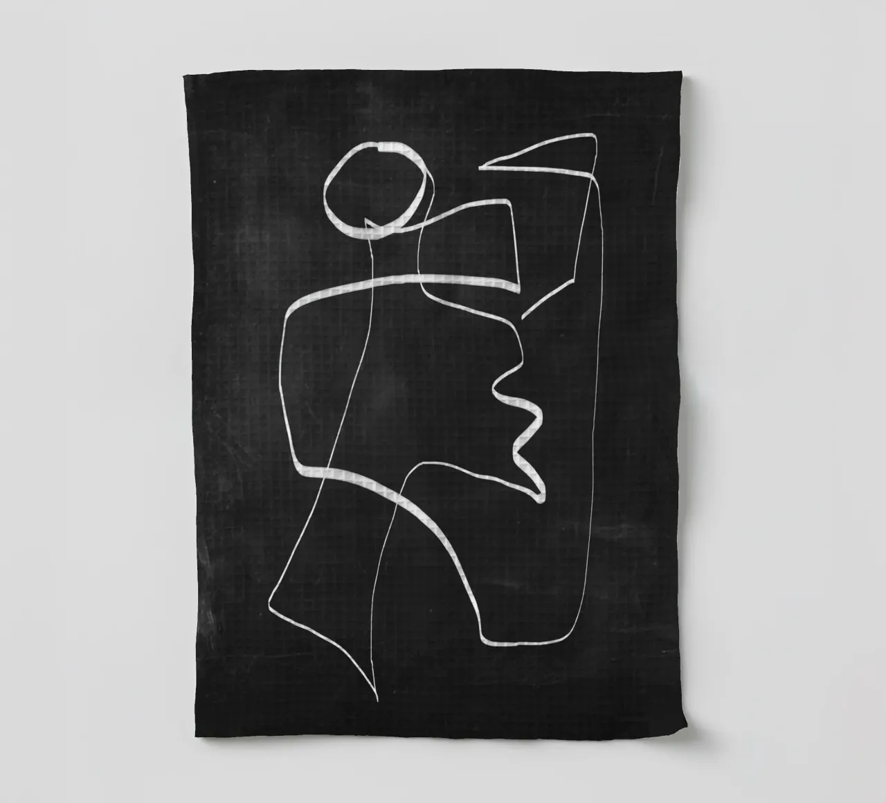 Dessin au trait abstrait 6/2 torchon de ThingDesign