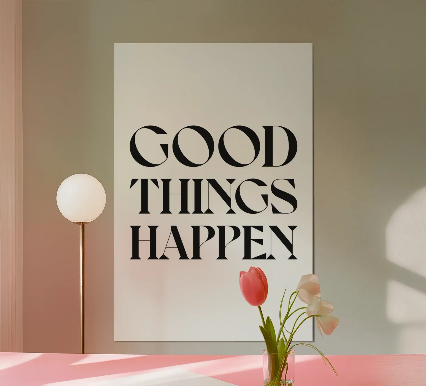 GOOD THINGS HAPPEN poster by n.4