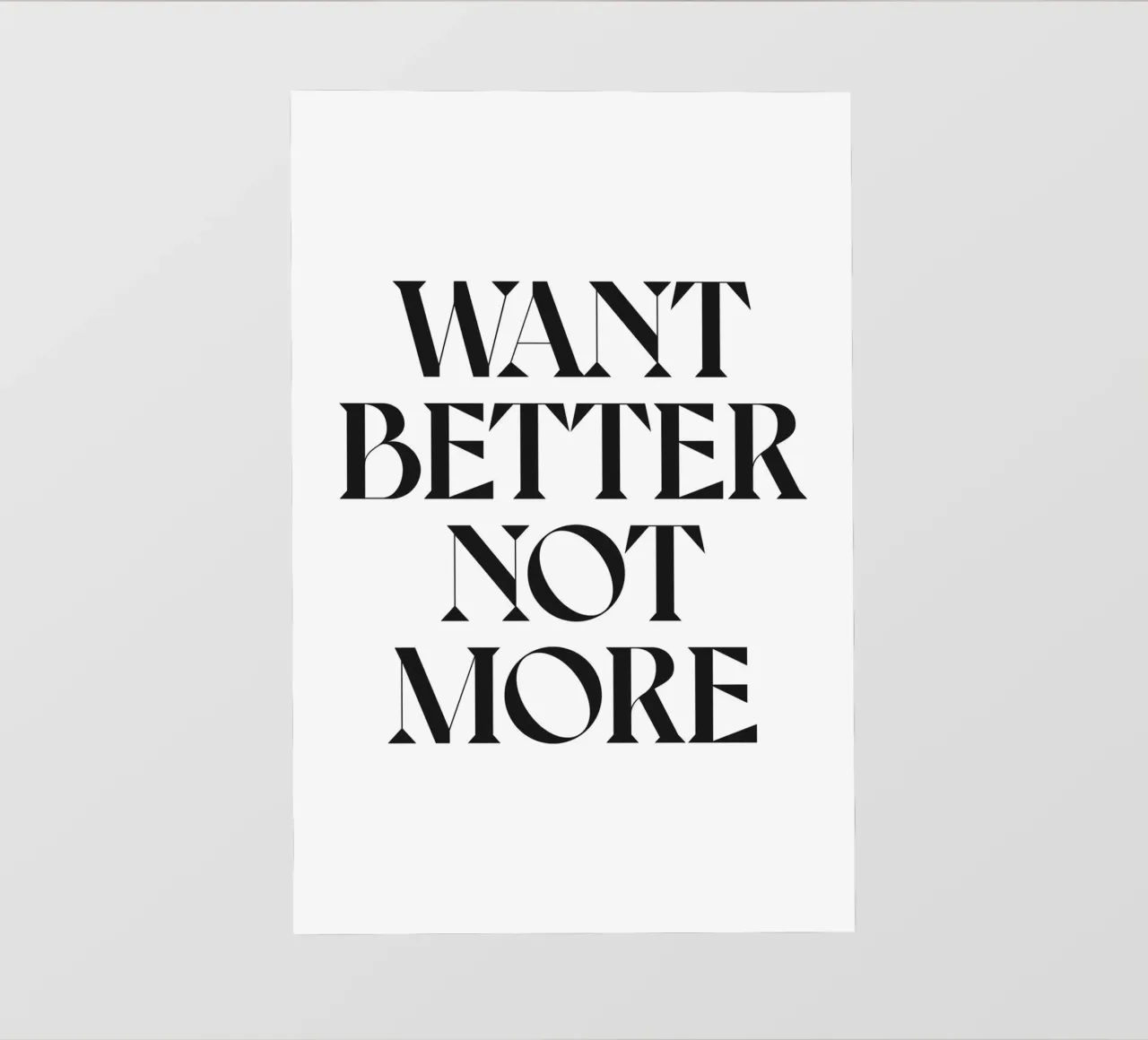 VOGLIAMO DI MEGLIO, NON DI PIÙ pellicola backlit da n.4