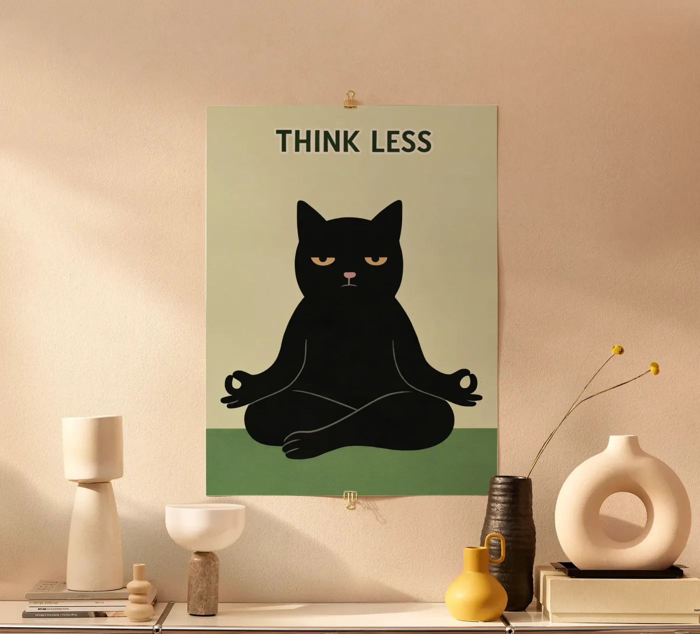think less poster by Permatax