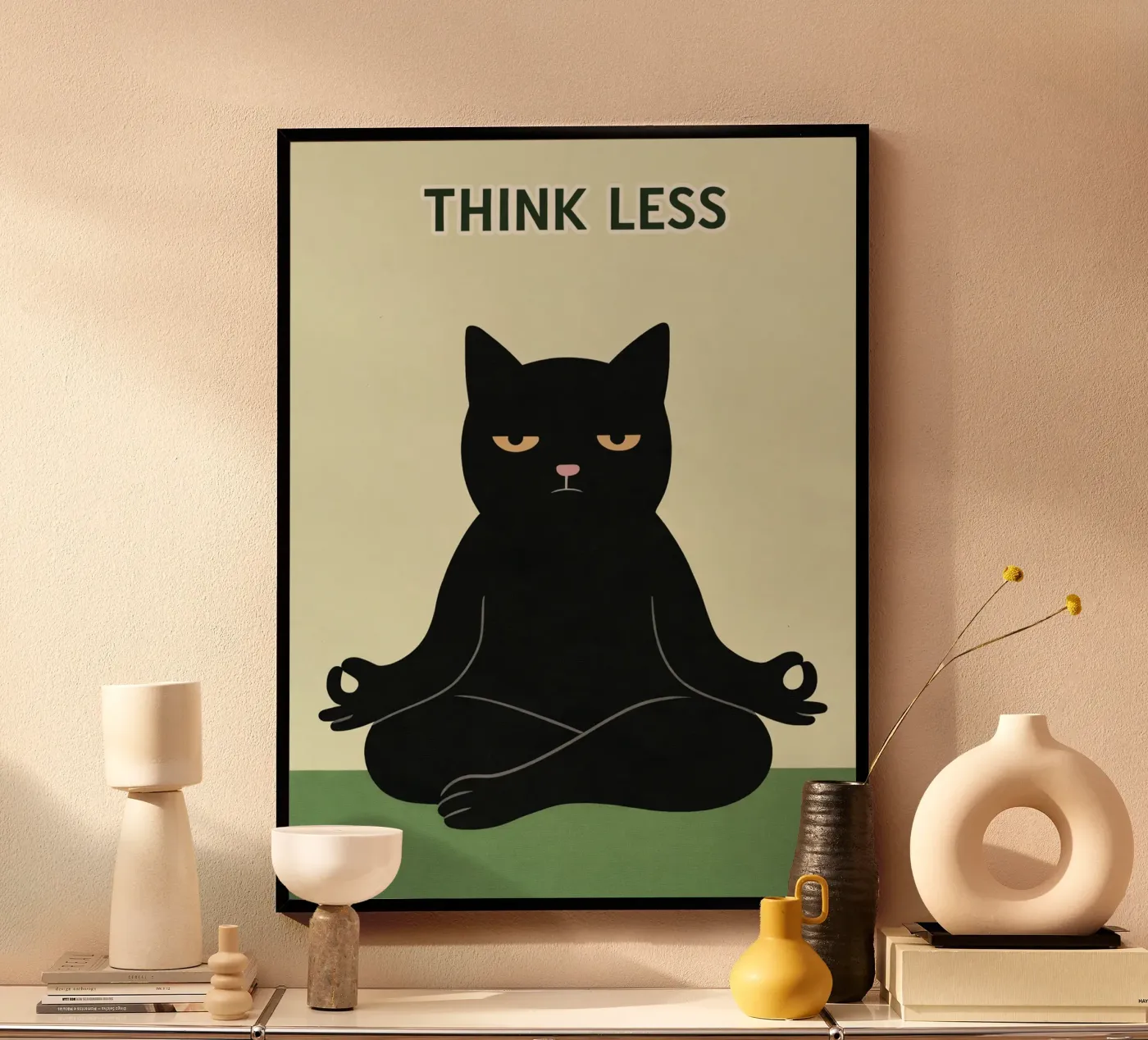 think less poster by Permatax
