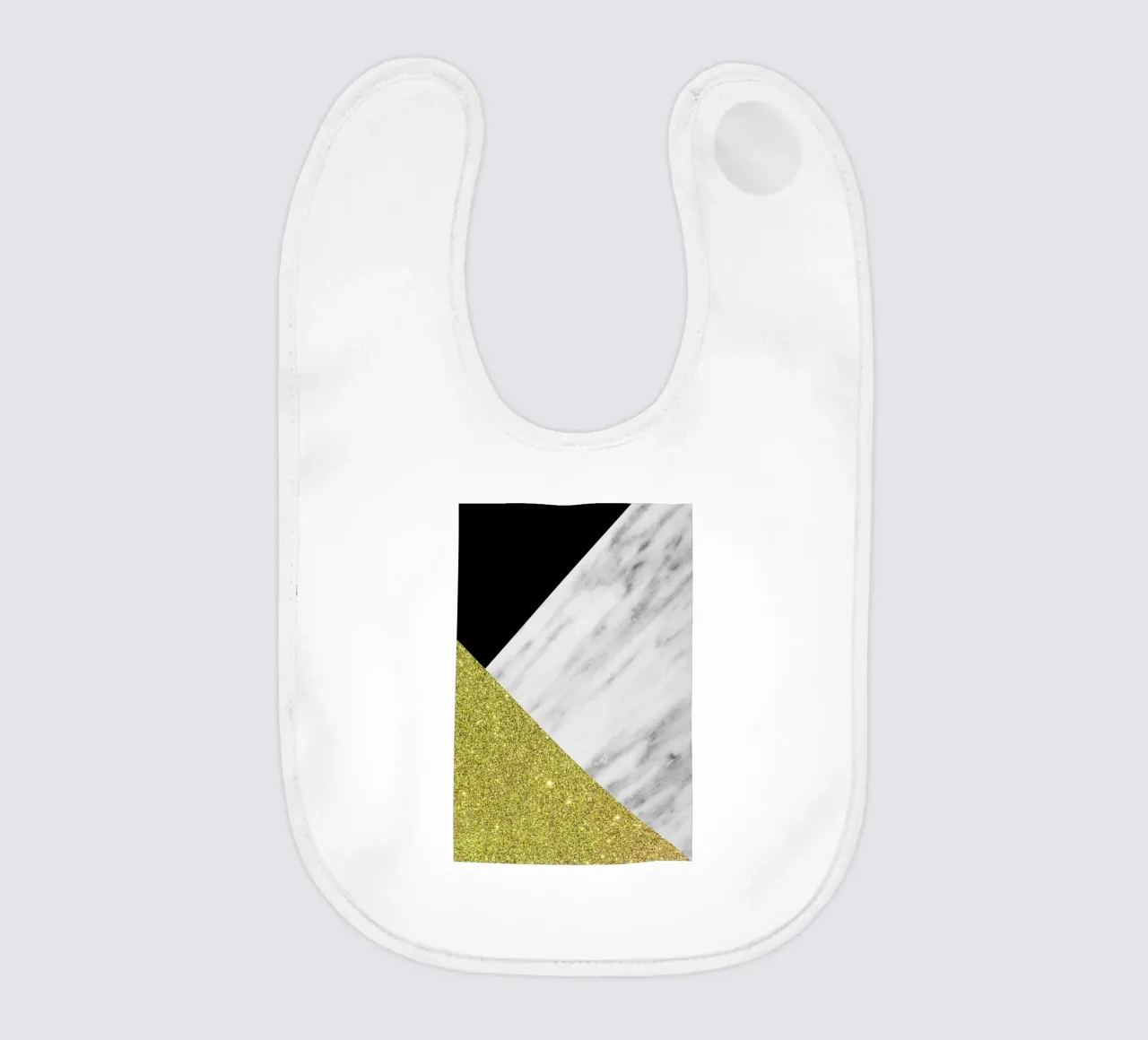Gold Marble Collage baby bib by cafelab
