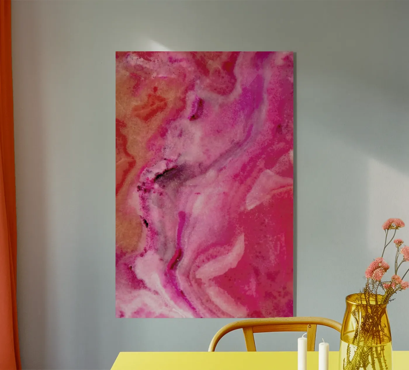 Bold Pink Marble acrylic glass by cafelab