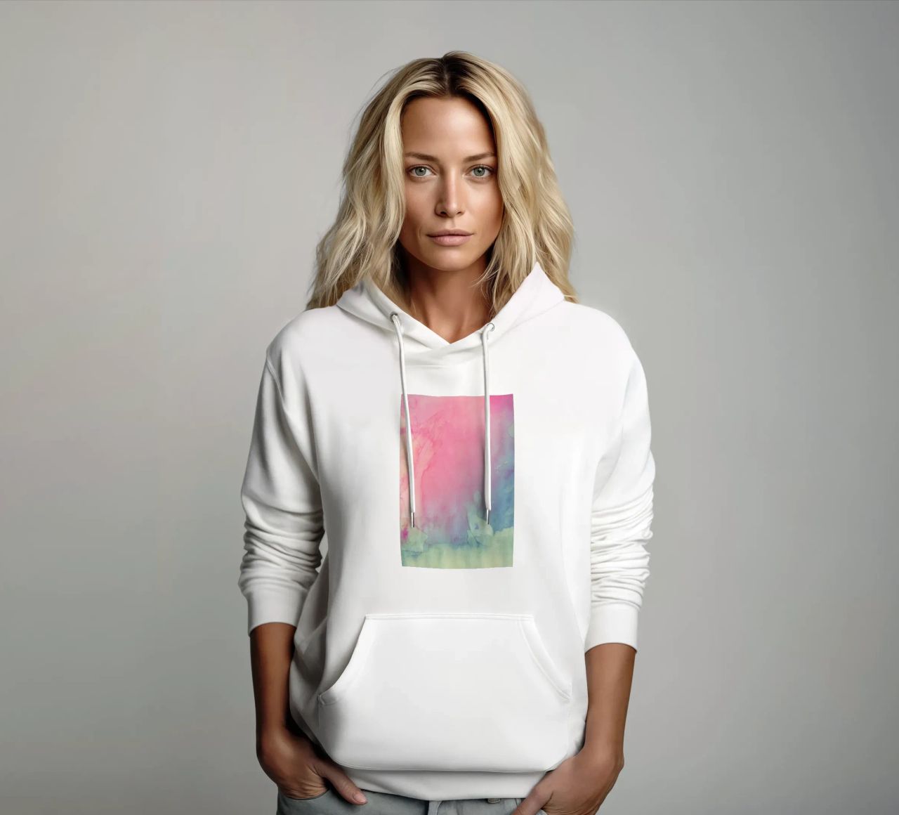 Ombre di colore felpa con cappuccio da cafelab