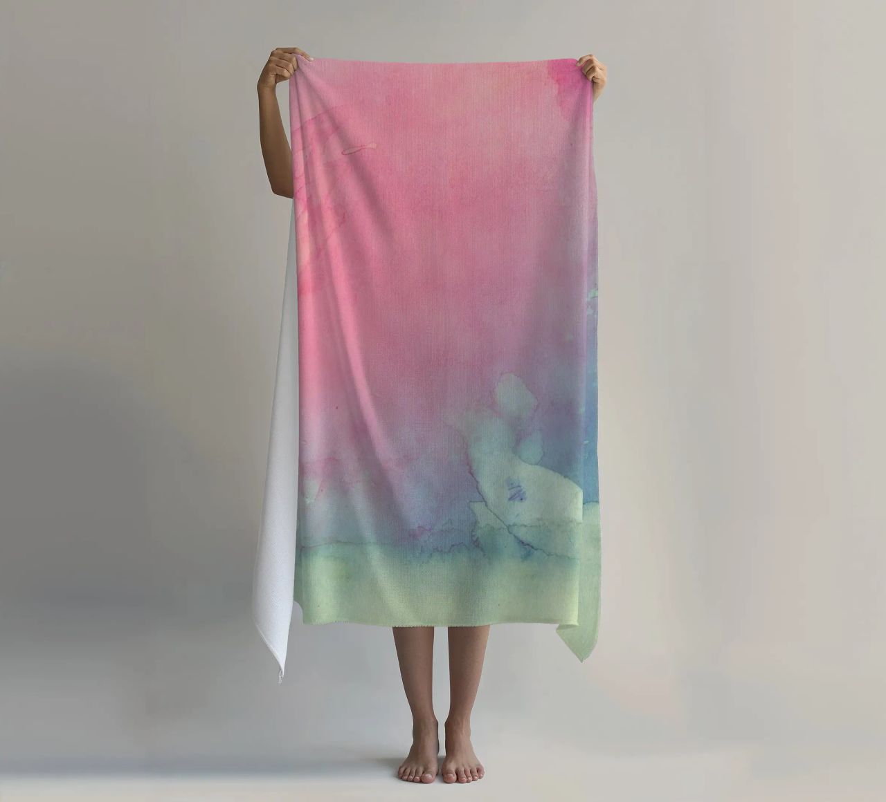 Kleurenschaduwen strandhanddoek van cafelab