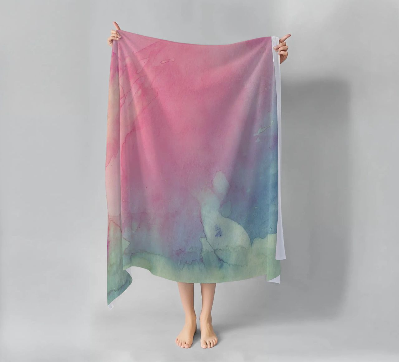 Kleurenschaduwen strandhanddoek van cafelab