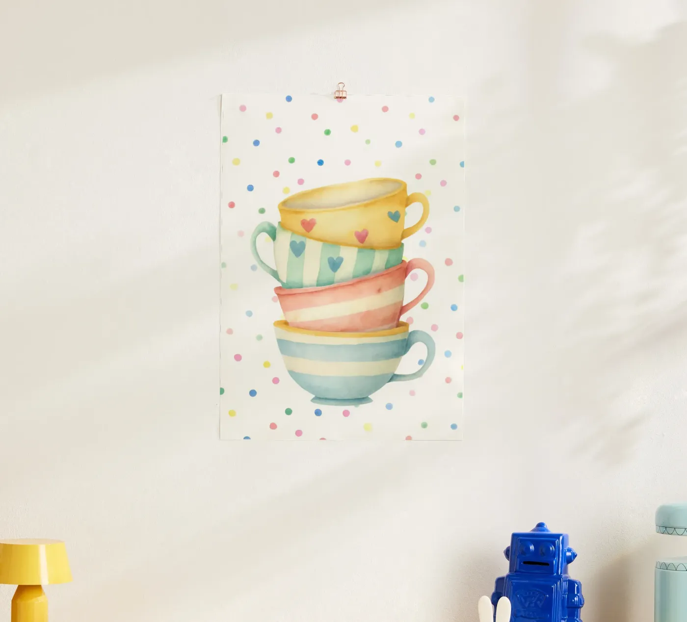 Coffee cups poster van Funkydays