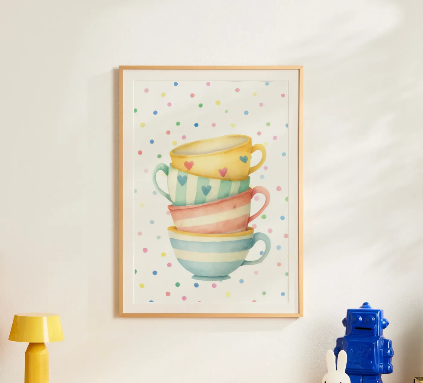 Coffee cups poster van Funkydays