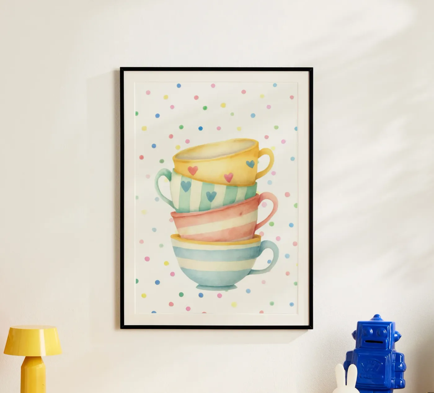 Coffee cups poster van Funkydays