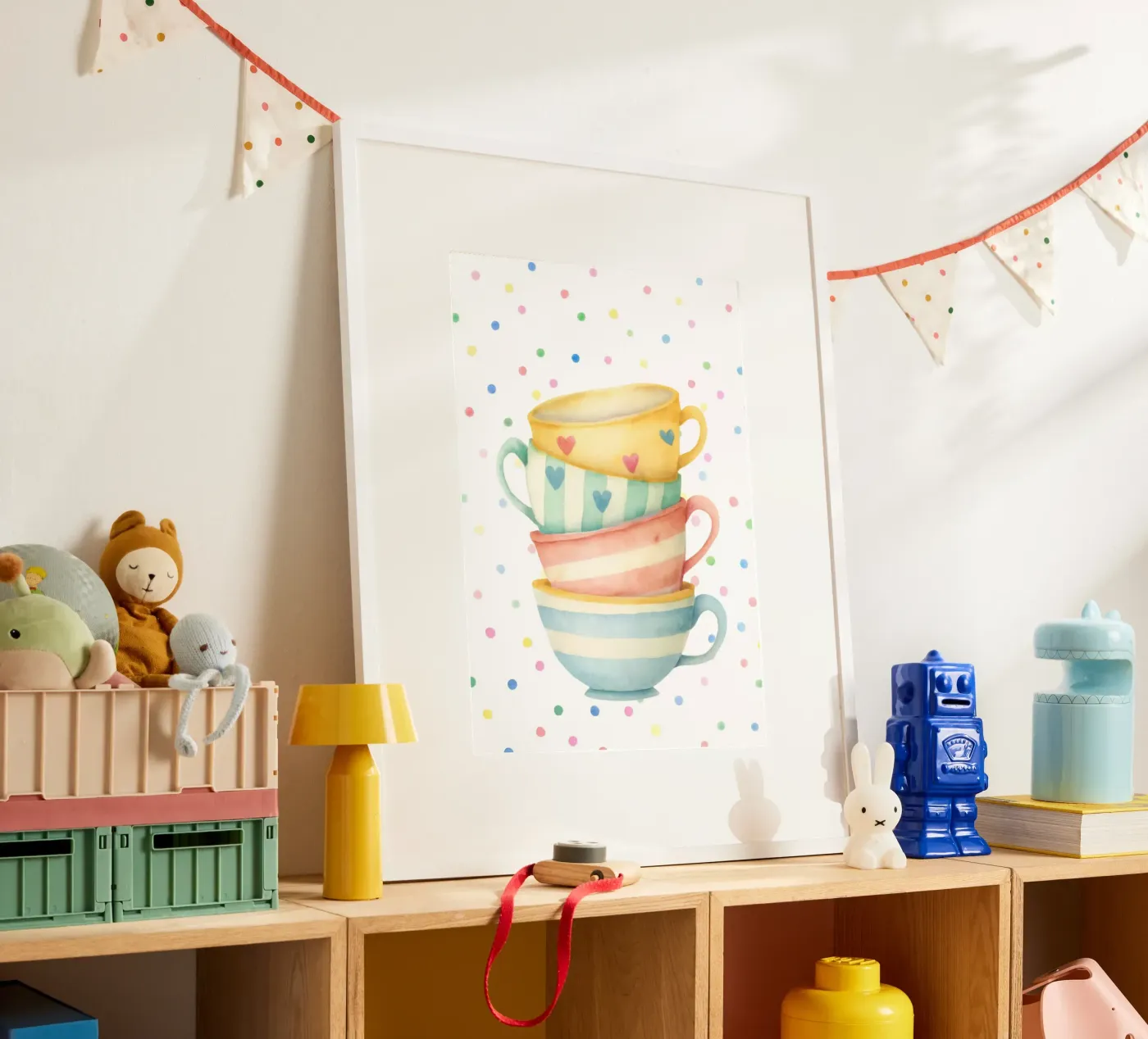 Coffee cups poster van Funkydays