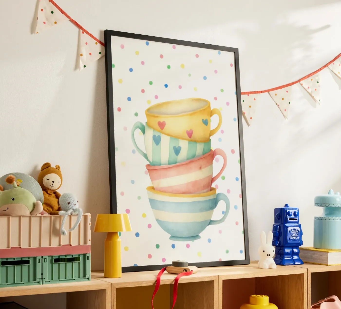 Coffee cups poster van Funkydays