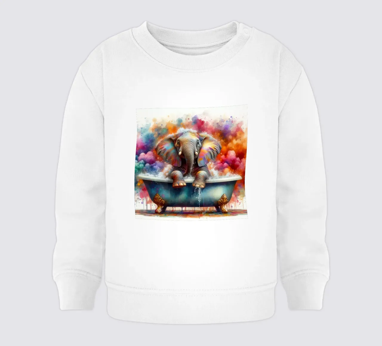 Un elefante nella mia vasca da bagno felpa neonato da 🎁 ARTVI-SHOP