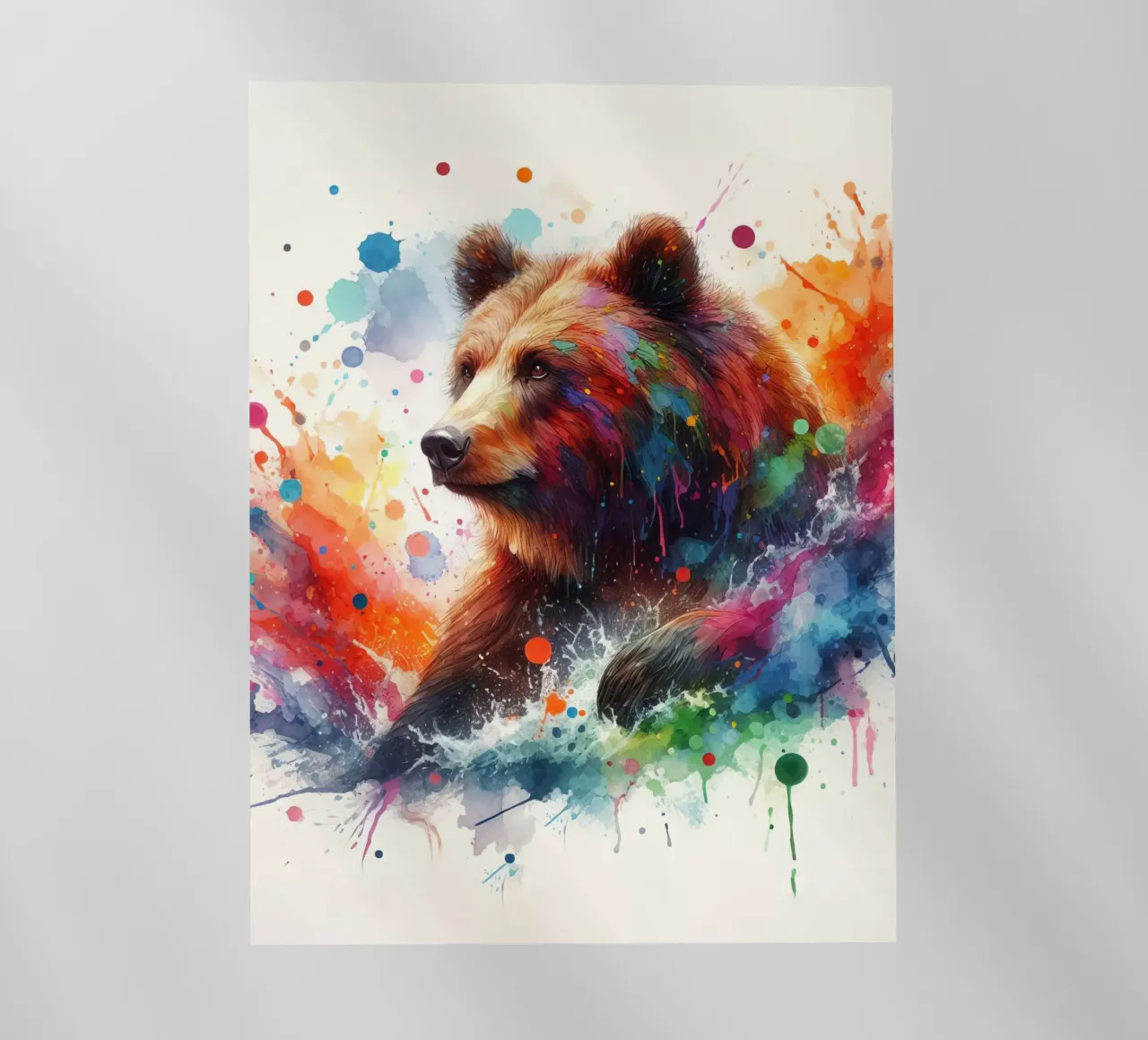 Orso in acquerello pellicola backlit da ARTVI-SHOP