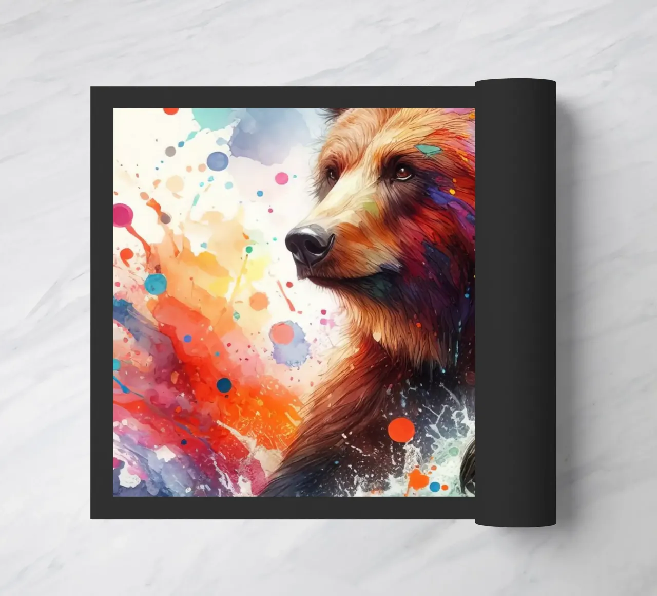 Orso in acquerello zerbino da ARTVI-SHOP