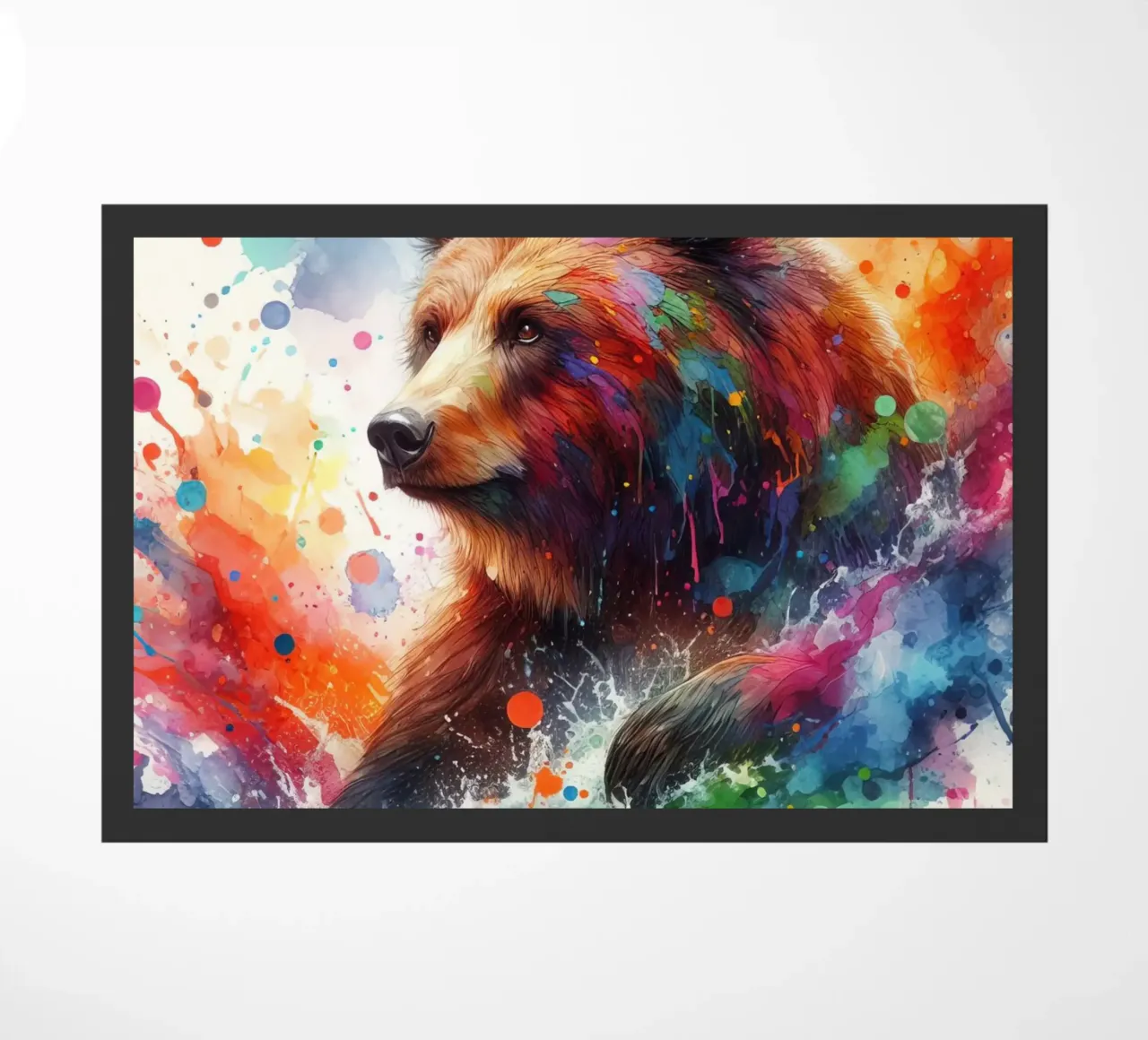 Orso in acquerello zerbino da ARTVI-SHOP