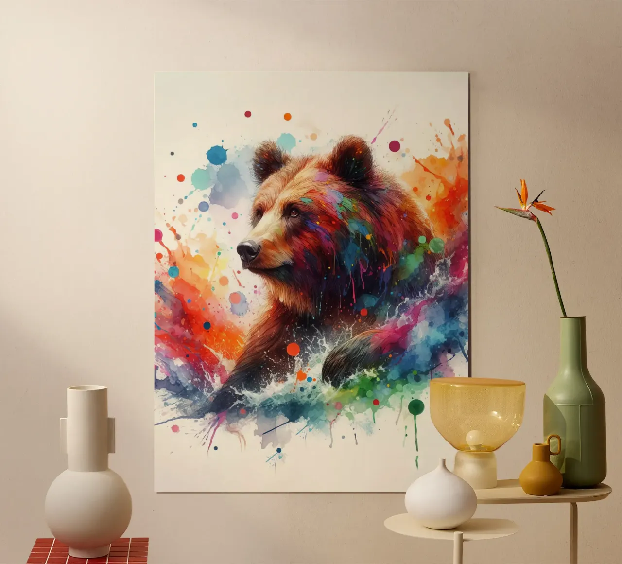 Orso in acquerello carta hahnemühle da ARTVI-SHOP