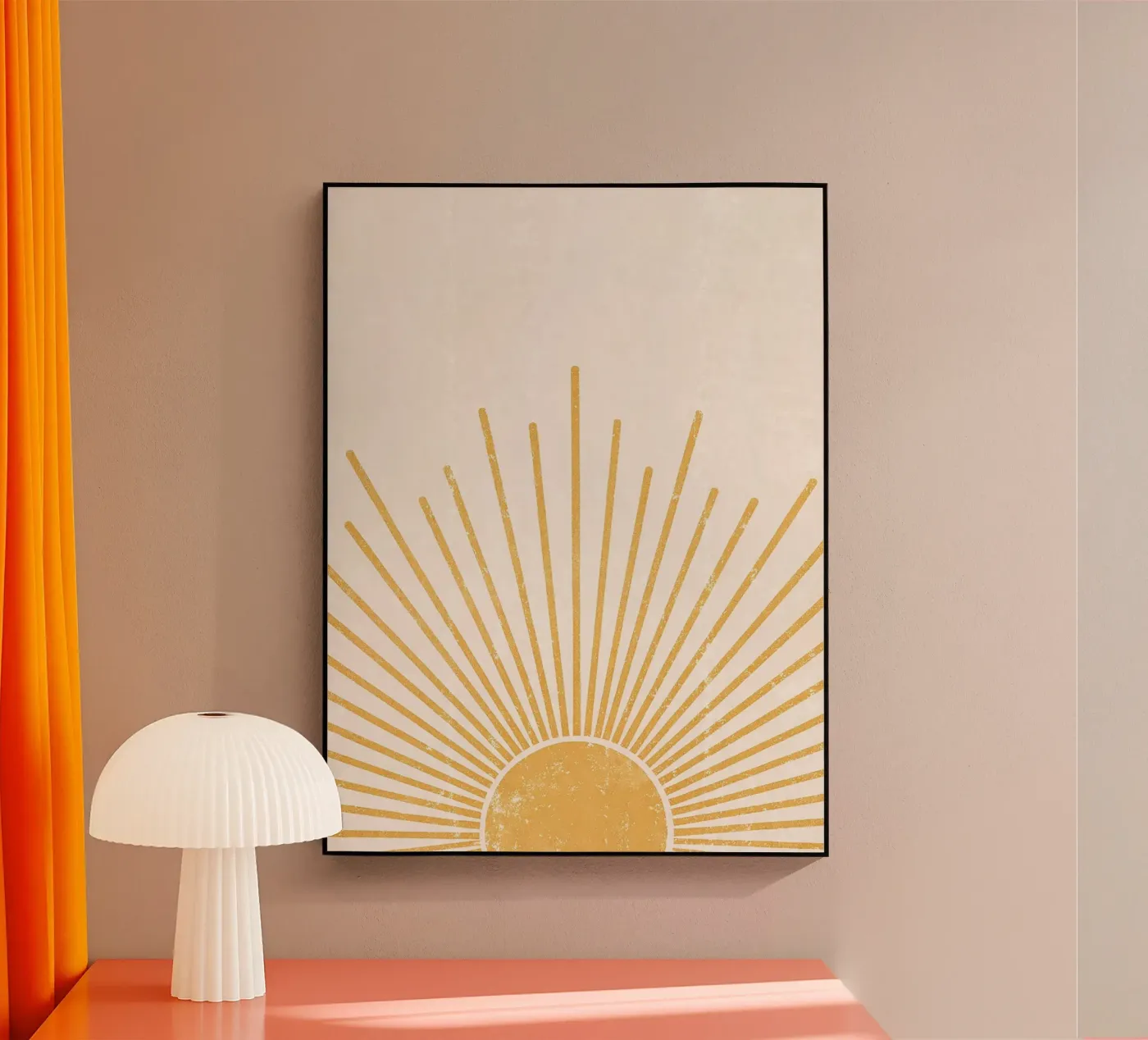 Boho Sunset Yellow Celestial plexiglass da Ninaittwaa