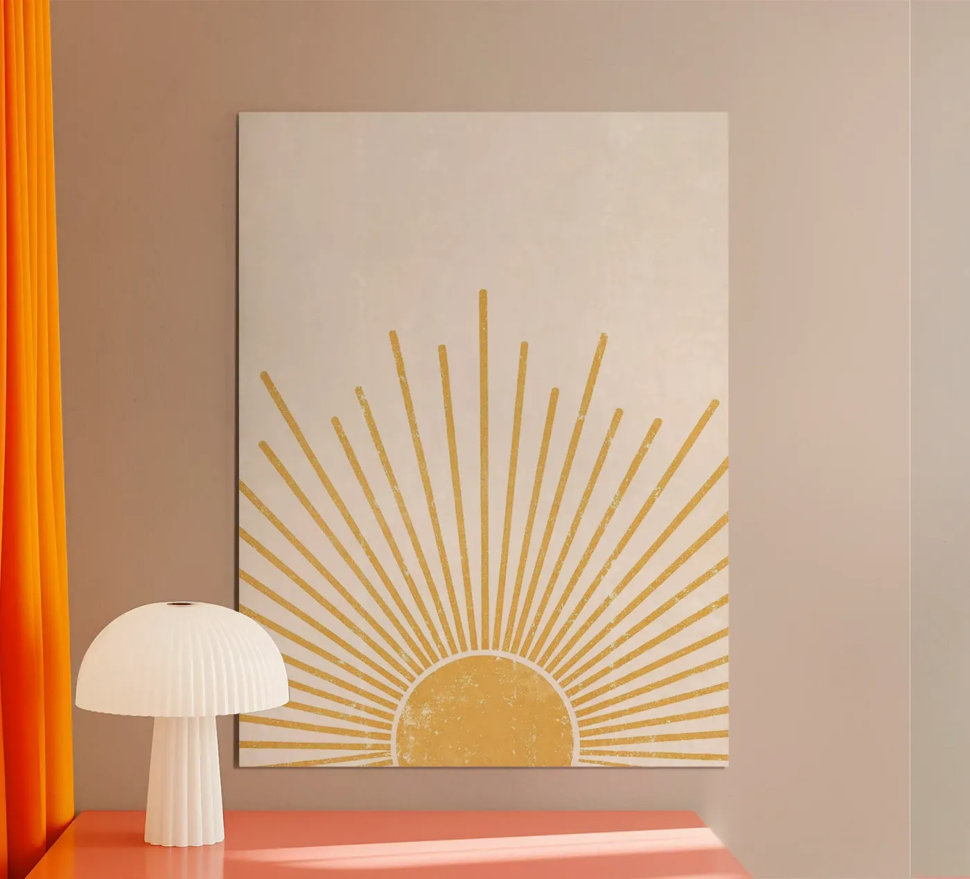 Boho Sunset Yellow Celestial poster da Ninaittwaa